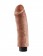 Кофейный вибратор со съемной присоской 8  Vibrating Cock - 21,6 см.