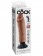Кофейный вибратор со съемной присоской 8  Vibrating Cock - 21,6 см.