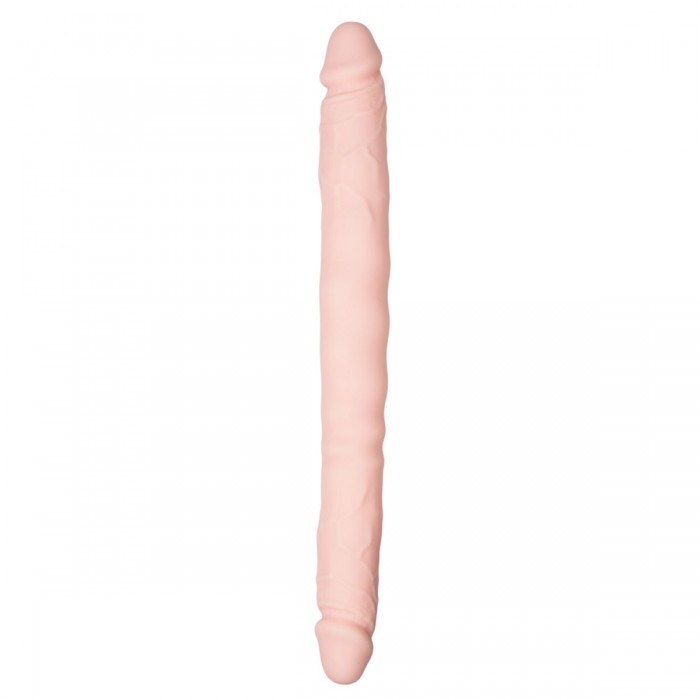 Телесный двусторонний фаллоимитатор Double End Dildo - 30 см.