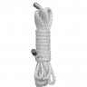 Белая нейлоновая веревка для бандажа Kinbaku Mini - 1,5 м.