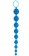 Голубая анальная цепочка Sex Please! Sexy Beads Blue - 27,9 см.