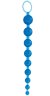 Голубая анальная цепочка Sex Please! Sexy Beads Blue - 27,9 см.