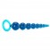 Голубая анальная цепочка Sex Please! Sexy Beads Blue - 27,9 см.