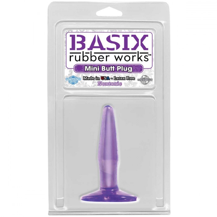 Маленькая фиолетовая анальная пробка Mini Butt Plug - 10,8 см.