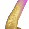 Золотистый фаллоимитатор  Феникс mini  - 18,5 см.