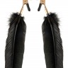 Зажимы на соски с крупными пёрышками GOLD FEATHER NIPPLE CLAMPS