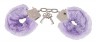Фиолетовые меховые наручники Love Cuffs