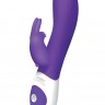 Фиолетовый вибратор-ротатор The Vibrating Rabbit - 22 см.