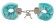 Голубые меховые наручники Love Cuffs Blue