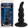 Чёрный анальный стимулятор ASS JACKER - 12 см.