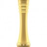 Вибратор с ребристой головкой The Emerald Gold - 16,3 см.