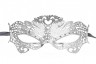 Серебристая металлическая маска Butterfly Masquerade Mask