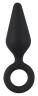Чёрная анальная пробка Soft Touch Plug S - 12,1 см.