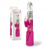 Розовый вибратор-ротатор с клиторальным отростком Rabbit Vibe Dreamwings Sweet Dream - 23 см.