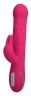 Розовый вибратор со стимулятором клитора Rabbit Tres Chic - 23 см.