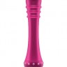Вибратор с ребристой головкой The Emerald Pink - 16,3 см.