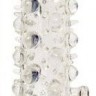Закрытая прозрачная насадка Crystal sleeve с усиками и пупырышками - 13,5 см.