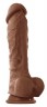 Кофейный фаллоимитатор на присоске 8 Dildo - 24,5 см.