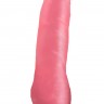 Розовый гелевый виброфаллос - 17,5 см.