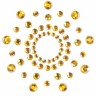 Золотистые наклейки на грудь Mimi Bijoux