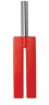 Красная П-образная шлёпалка Leather Slit Paddle - 35 см.