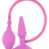 Розовый анальный расширитель SMALL INFLATABLE PLUG - 10 см.