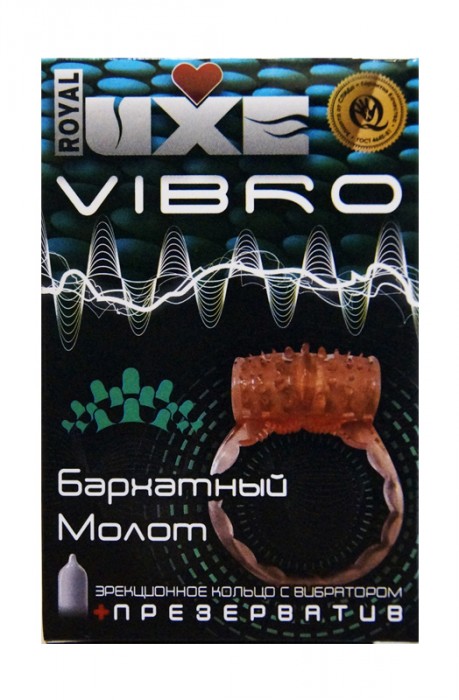 Эрекционное виброкольцо Luxe VIBRO  Бархатный молот