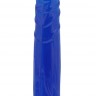 Синий гелевый фаллоимитатор - 17,8 см.