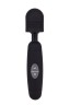 Черный жезловый вибратор POWER TIP MASSAGE WAND - 24 см.