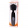 Черный жезловый вибратор POWER TIP MASSAGE WAND - 24 см.