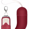 Красное виброяйцо Medium Wireless Vibrating G-Spot Egg с пультом - 7,5 см.