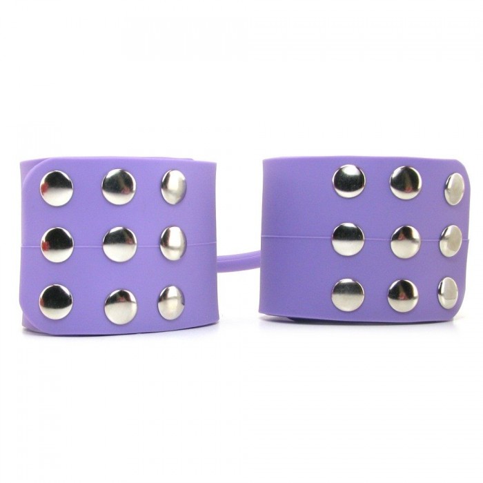 Сиреневые наручники из силикона SILICONE CUFFS