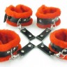Набор оков с красным мехом BDSM Light