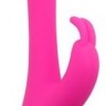 Розовый вибратор INDULGENCE Elated Rabbit - 23 см.
