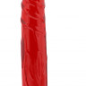 Красный гелевый фаллоимитатор - 17,8 см.