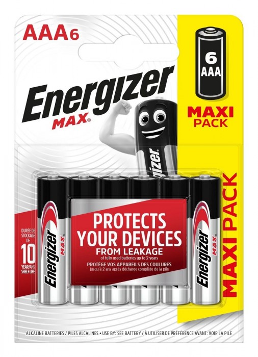 Батарейки Energizer MAX E92/AAA1.5V - 6 шт.