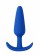 Синяя анальная пробка для ношения Slim Butt Plug - 8,3 см.