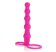 Розовый страпон на пенис Silicone Love Rider Beaded Dual Penetrator