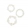 Набор из 3 прозрачных эрекционных колец различного диаметра Island Rings
