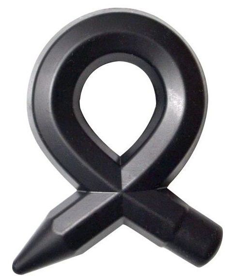 Чёрное силиконовое эрекционное кольцо RINGS LIQUID SILICONE