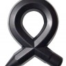 Чёрное силиконовое эрекционное кольцо RINGS LIQUID SILICONE