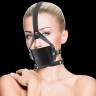 Чёрный кожаный кляп Leather Mouth Gag