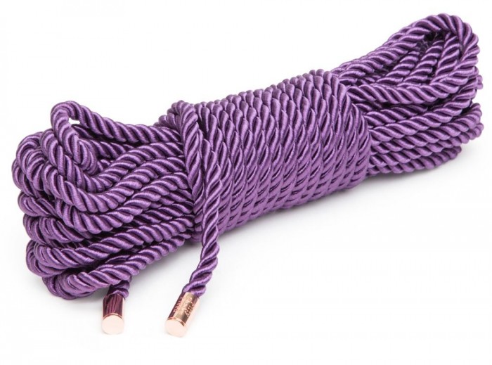 Фиолетовая веревка для связывания Want to Play? 10m Silky Rope - 10 м.