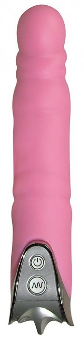 Розовый силиконовый вибратор VIBE THERAPY INCANTATION - 17 см.