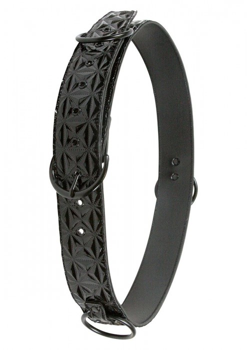 Чёрный ремень на пояс для фиксации манжет Sinful Black Restraint Belt Large
