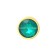 Золотистая анальная пробка с зелёным кристаллом - 7 см.