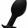 Черная анальная пробка N 89 Self Penetrating Butt Plug - 8,3 см.