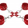 Красный комплект оков Hand And Legcuffs
