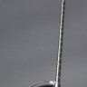 Серебристый стек с наконечником-сердцем из искусственной кожи - 70 см.