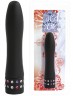 Черный вибратор VELVET JEWEL с кристаллами